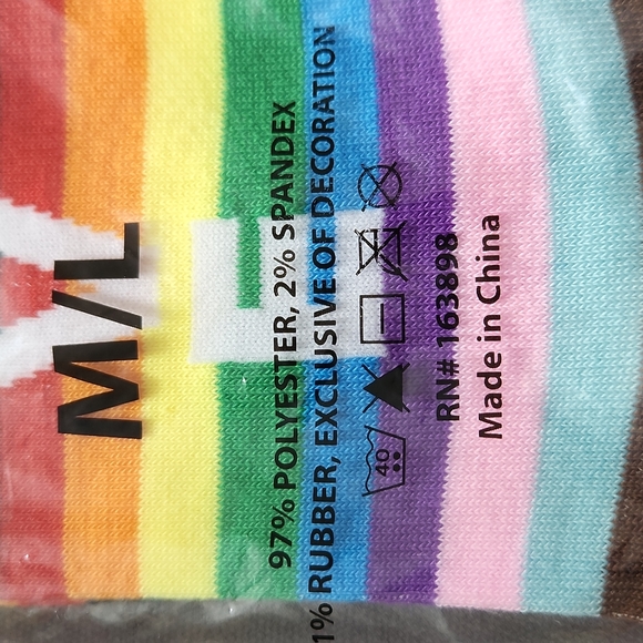 T mobile rainbow knee high socks nwt sz  M/L - Picture 3 of 3